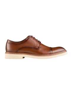 Best deal ❤️ AQ By Aquila Becker Leather Derby 👟 Shoes In Cognac 🌟