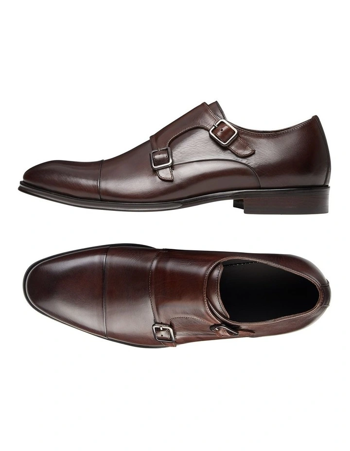 New π Aquila Brennin Brown Leather Monk Strap π Shoes β - Image 2