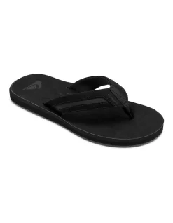 Cheapest 🤩 Quiksilver Carver Squish Black Luxe 🩴 Thongs 👏