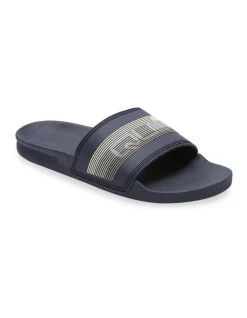 Best Pirce ✔️ Quiksilver Rivi Wordmark Slide 🩴 Sandal In Blue 👍