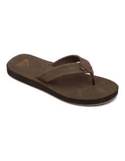 Buy 🔔 Quiksilver Erreka Brown Leather 🩴 Thongs 😍