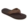 Coupon 🧨 Quiksilver Left Coasta Brown Leather 🩴 Thongs 🛒