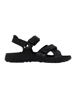 Brand new ✔️ Hush Puppies Hems Leather 🩴 Sandal In Black 🔔