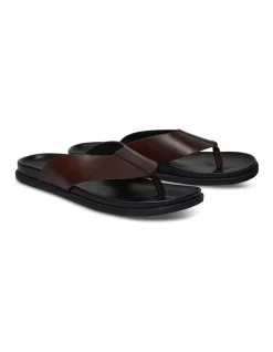 Top 10 👏 Johnny Bigg Leather Thong Slide In Brown ✨