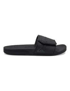 Coupon 🤩 Quiksilver Rivi Slide Adjust Slides In Black/Grey 😉