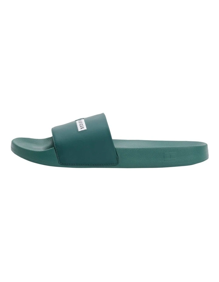 Cheapest 🧨 Tommy Hilfiger Embroidery Hilfiger Pool Slide Slides In Green ⭐ - Image 3