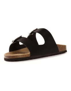 New 🎉 Aus Wooli Ugg Melbourne Black 🩴 Sandals ⭐