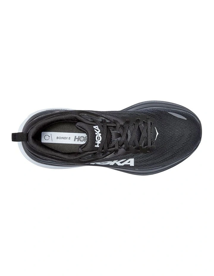 Best Pirce π₯ Hoka One One Bondi 8 Wide Mens Running π Shoes In Black/White π - Image 3