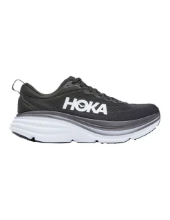 Discount 👍 Hoka One One Bondi 8 Mens Running 👞 Shoes In Black/White 🤩